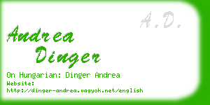 andrea dinger business card